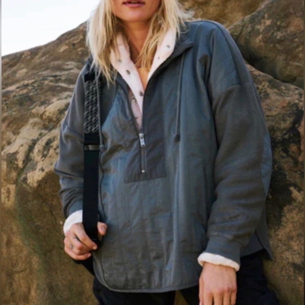 New Free People Slow Rush Half Zip